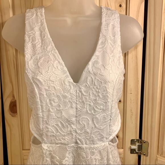 Floral Cottagecore Lace Sleeveless Mini Dress Coquette Princess Summer Party Y2K - Picture 4 of 12